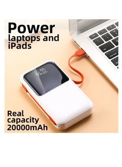 xinzhen Power Bank 20000mAh, PD45W Dual-Direction Charging, Laptop Charging Support Purple White  - Image 3