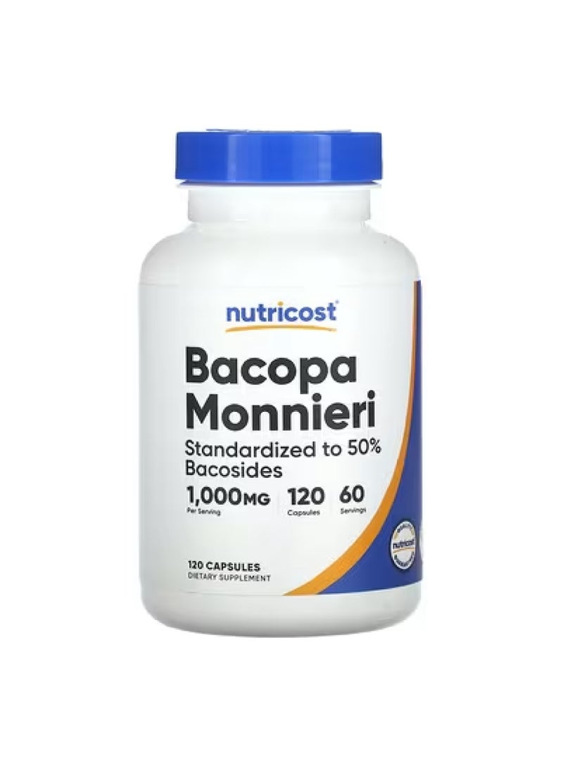 Nutricost Bacopa Monnieri, 120 Capsules (500 mg per Capsule)