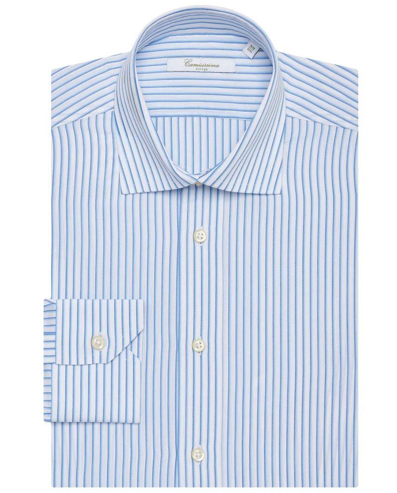 Camicissima LONG SLEEVE FITTED STRIPED POPLIN SHIRT