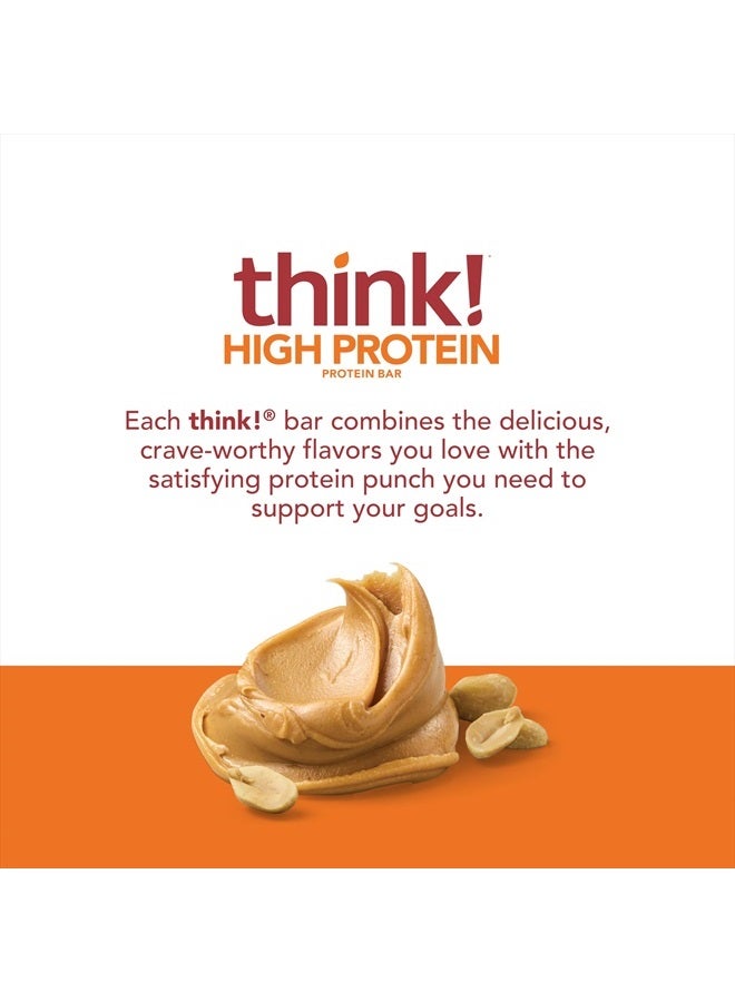 think! Protein Bars, High Protein Snacks, Gluten Free, Kosher Friendly, Creamy Peanut Butter, Nutrition Bars, 2.1 Oz per Bar, 12 Count (Packaging May Vary) - Image 4