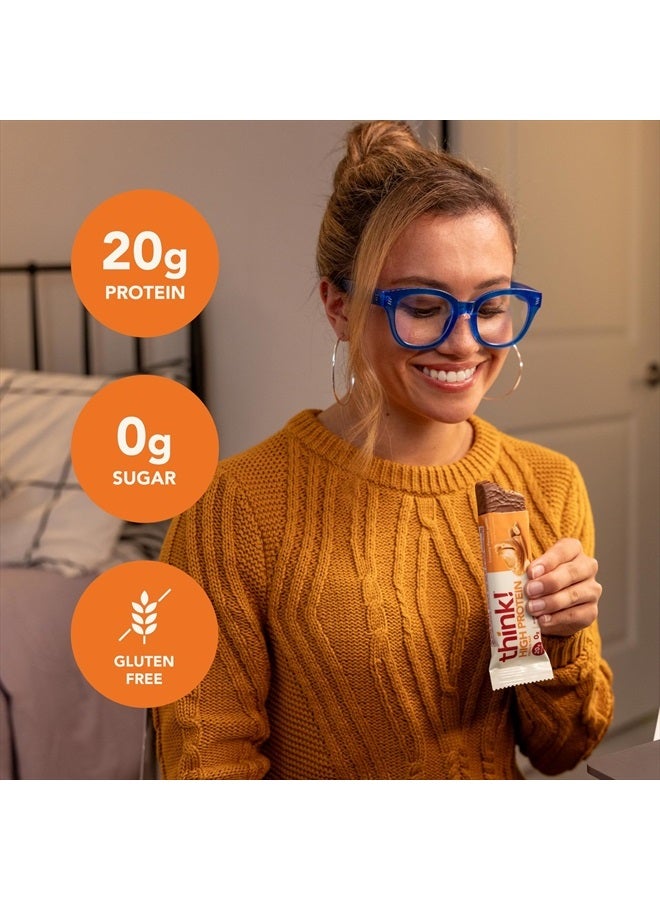 think! Protein Bars, High Protein Snacks, Gluten Free, Kosher Friendly, Creamy Peanut Butter, Nutrition Bars, 2.1 Oz per Bar, 12 Count (Packaging May Vary) - Image 5