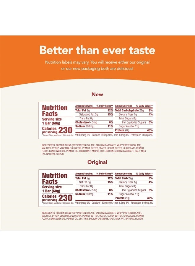 think! Protein Bars, High Protein Snacks, Gluten Free, Kosher Friendly, Creamy Peanut Butter, Nutrition Bars, 2.1 Oz per Bar, 12 Count (Packaging May Vary) - Image 2