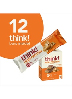 think! Protein Bars, High Protein Snacks, Gluten Free, Kosher Friendly, Creamy Peanut Butter, Nutrition Bars, 2.1 Oz per Bar, 12 Count (Packaging May Vary)  - Image 3