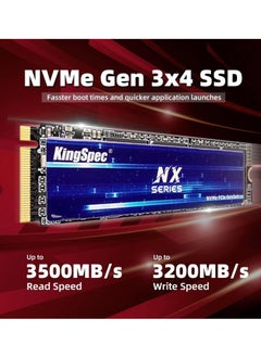 KingSpec NX Series 512GB Internal Solid State Drive Gen3x4 NVMe M.2 SSD 3D NAND Flash M2 2280 for Desktop and Laptop PS5 XBOX  - Image 3