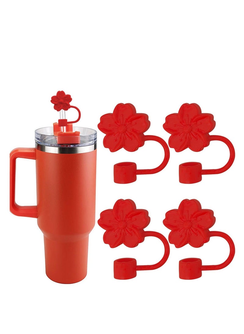 Stanley - 4Stanley straw caps, reusable dustproof silicone straw caps suitable for Stanley cups - Image 1