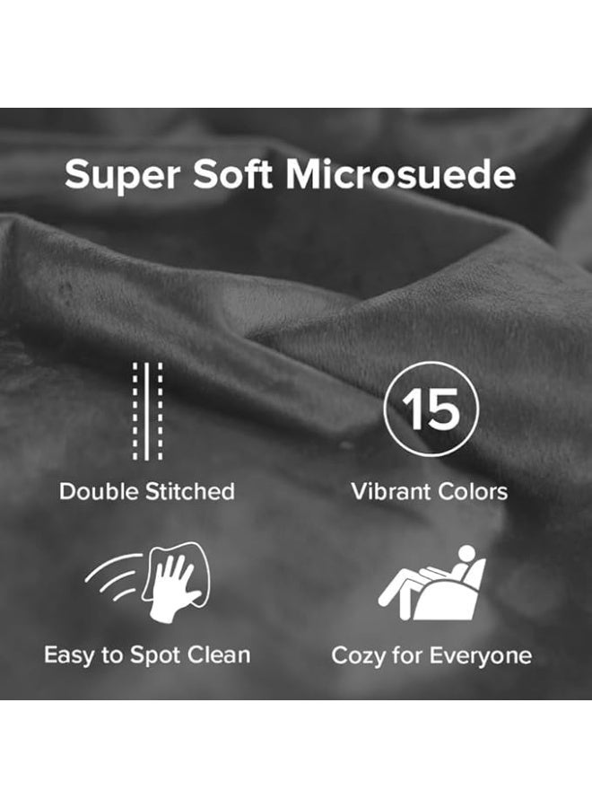 LUXURY LUXE Luxury Luxe Bean Bag Chair – Ultra Plush Microsuede Lounge Sack | Cloud-Like Comfort for Adults, Teens & Kids (Charcoal)  - Image 3