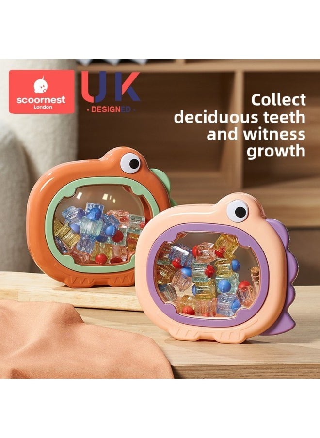 Generic Baby Tooth Storage Box Tooth Commemorative Box Girl Children Collection Box Storage Collection Storage Bottle Male Storage Tooth Change-Color:Neil Blue Teeth Hut 20 Tweezers Lanugo Wishing Bottle  - Image 2