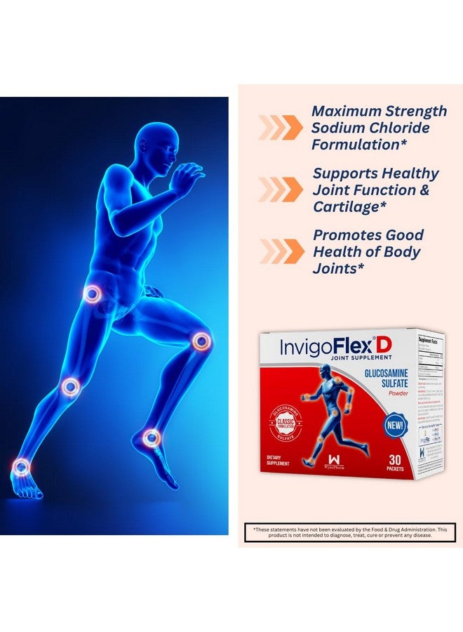 INVIGOFLEX® D - 1500 ملغ من مسحوق جلوكوزامين سلفات (تركيبة كلاسيكية) - مكمل مشترك متميز لدعم الركب، اليدين، الظهر، والورك | 30 عبوة - Image 5