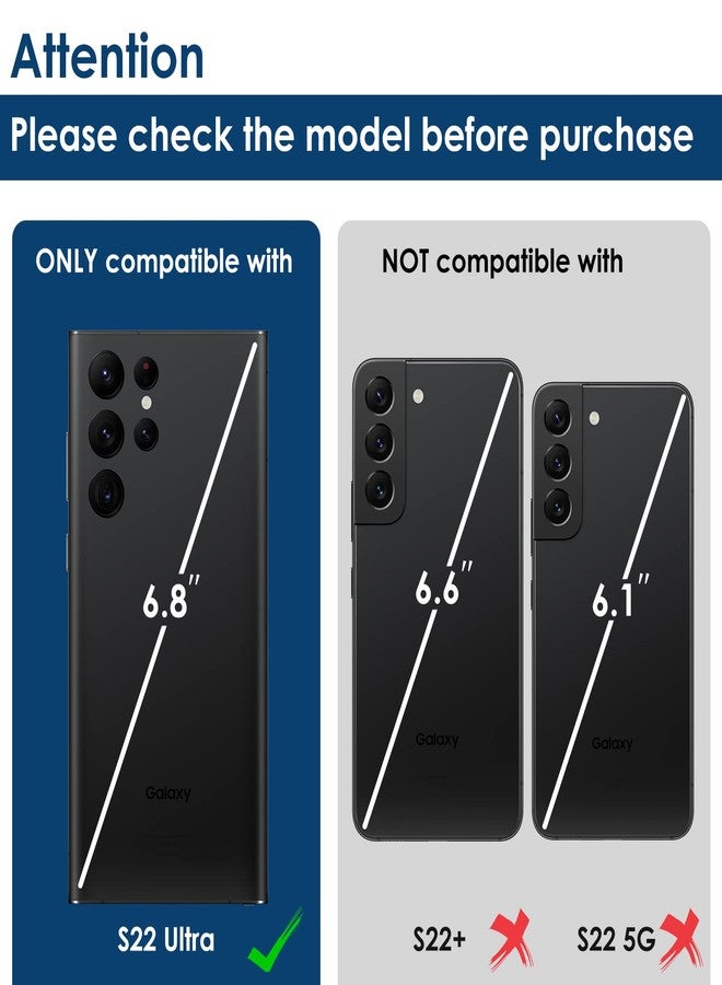 Simpeak 2 Pack Individual Camera Lens Protector Compatible with Samsung Galaxy S22 Ultra 5G 2022, 9H Tempered Glass Camera Cover Metal Ring for S22 Ultra [Installation Tray], Black+Colorful - Image 2