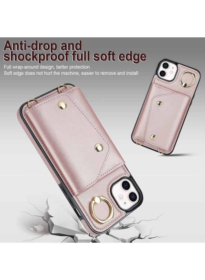 Zaboon Case For iPhone 11 Zipper Card Bag Phone Case with Dual Lanyard - Image 2