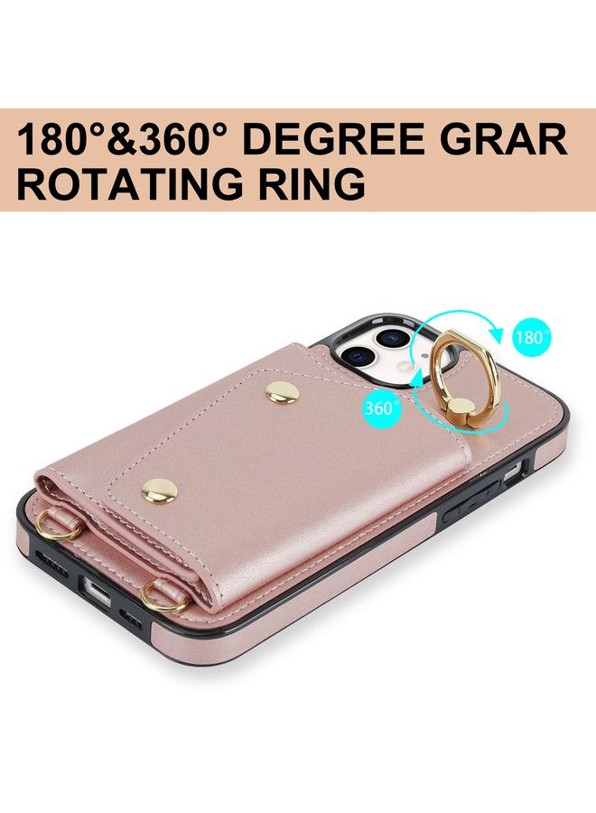 Zaboon Case For iPhone 11 Zipper Card Bag Phone Case with Dual Lanyard - Image 4