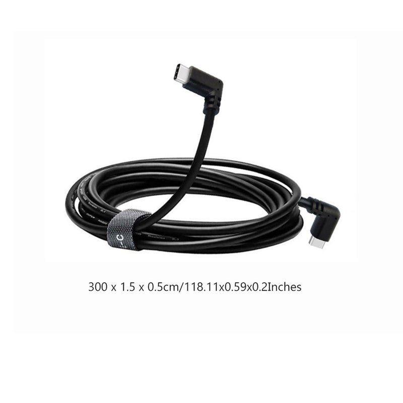 1Pc Professional and Durable Double Type C-hea DP Quick Charge 3 M Line Compatible for Oculus Quest VR Link Cable(Black) - Image 2