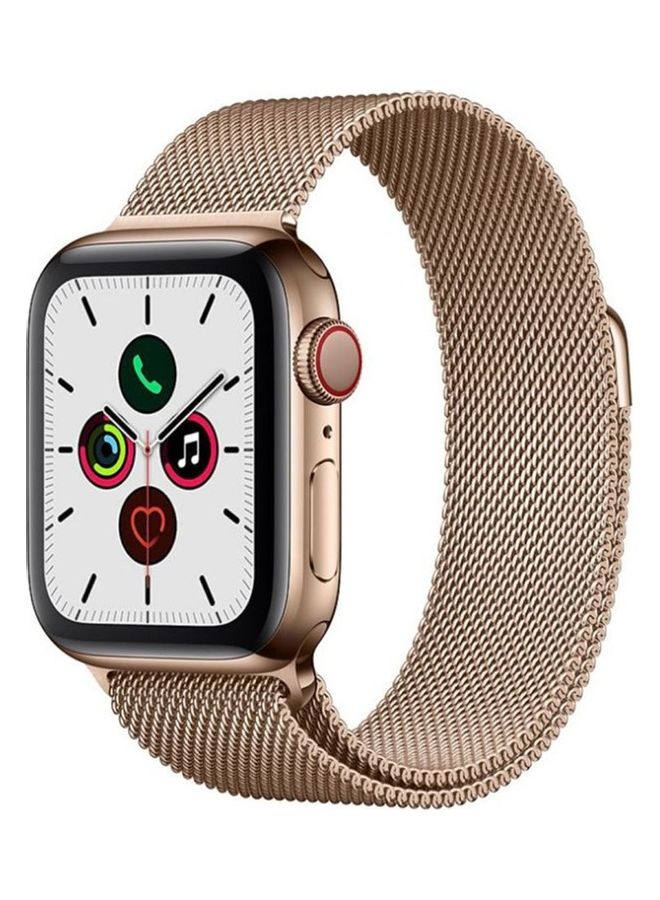 HuHa Replacement Strap Watchband For Apple Watch Series 7 41mm / 6 / SE / 5 / 4 40mm / 3 / 2 / 1 38mm Official Gold - Image 1