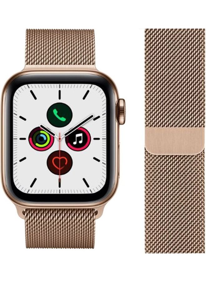 HuHa Replacement Strap Watchband For Apple Watch Series 7 41mm / 6 / SE / 5 / 4 40mm / 3 / 2 / 1 38mm Official Gold - Image 2