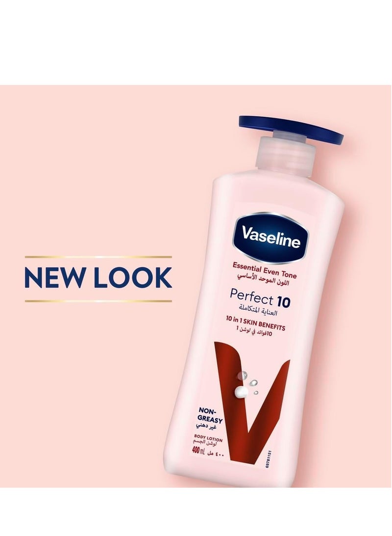 Vaseline Body Lotion Essential Even Tone with SPF 24, Vitamin B3 and antioxidants for even toned skin, 400ml - Image 2