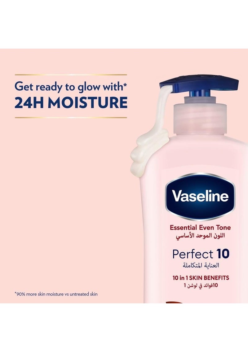 Vaseline Body Lotion Essential Even Tone with SPF 24, Vitamin B3 and antioxidants for even toned skin, 400ml - Image 3