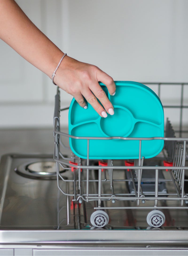 bbluv Yümi Anti-Spill Silicone Suction Plate & Spoon Set – BPA-Free, Baby & Toddler Feeding Dish – Microwave & Dishwasher Safe - Image 5