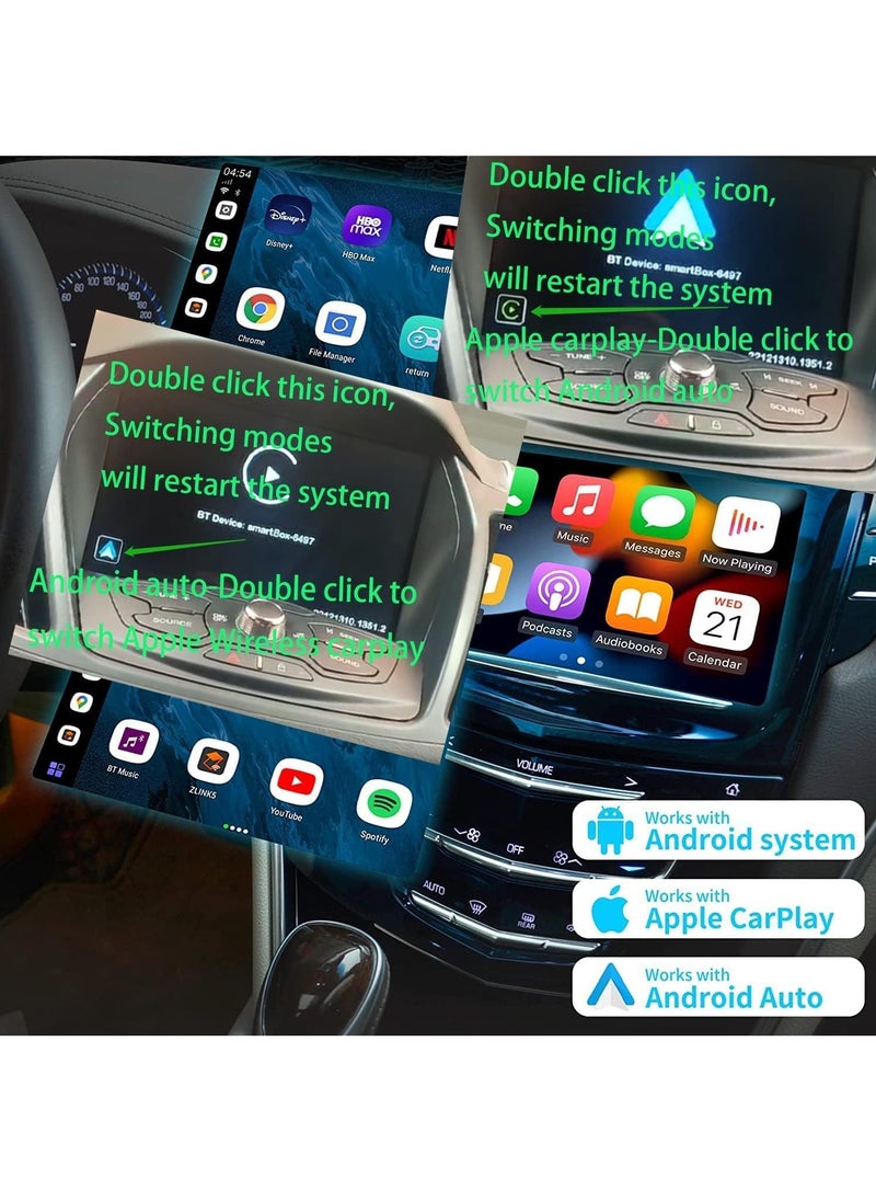 Generic - 2 in1 Wireless CarPlay Adapter, for iPhone and Android Auto, Dongle Convert OEM Wired to Wireless CarPlay Bluetooth Adapter, 5GHz WiFi, Online Update, Fast Connect, Plug Play No Delay - Image 1