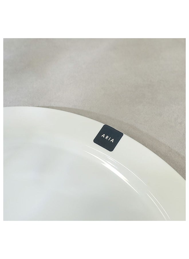 DANUBE HOME Aria Opal Oval Plate For Dining Kitchen 35.5 Cm White  - Image 4