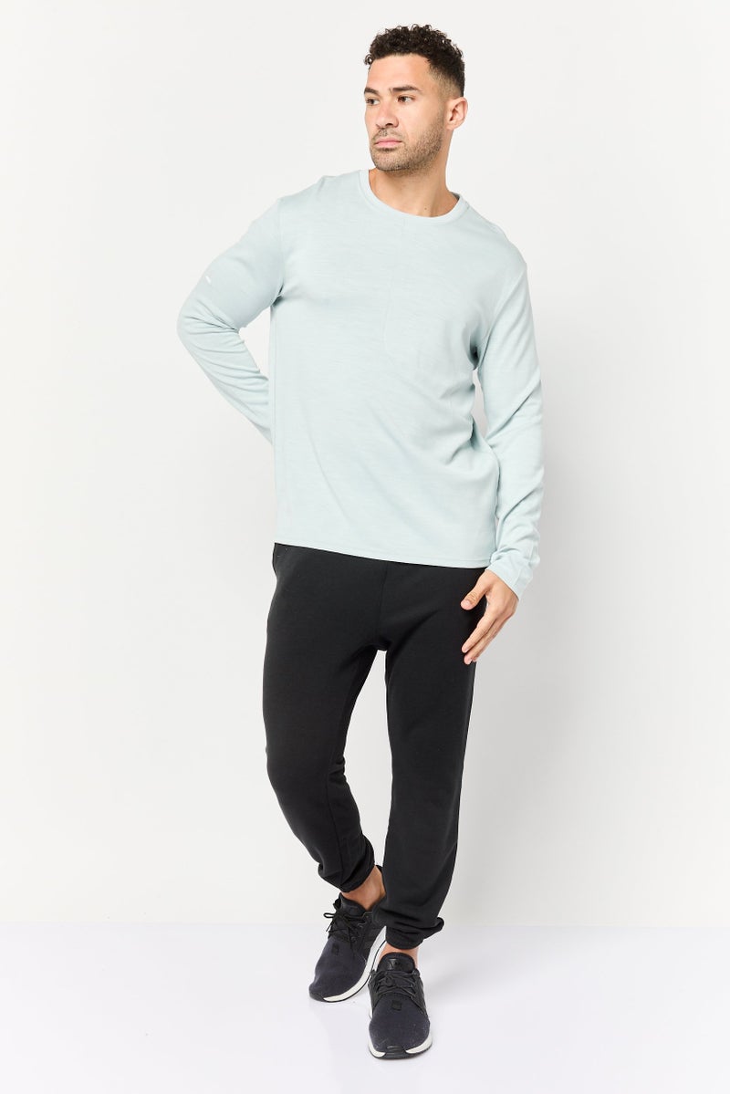 Hoka Men Sportswear Fit Long Sleeve Training T-Shirt, Ice Blue  - Image 3