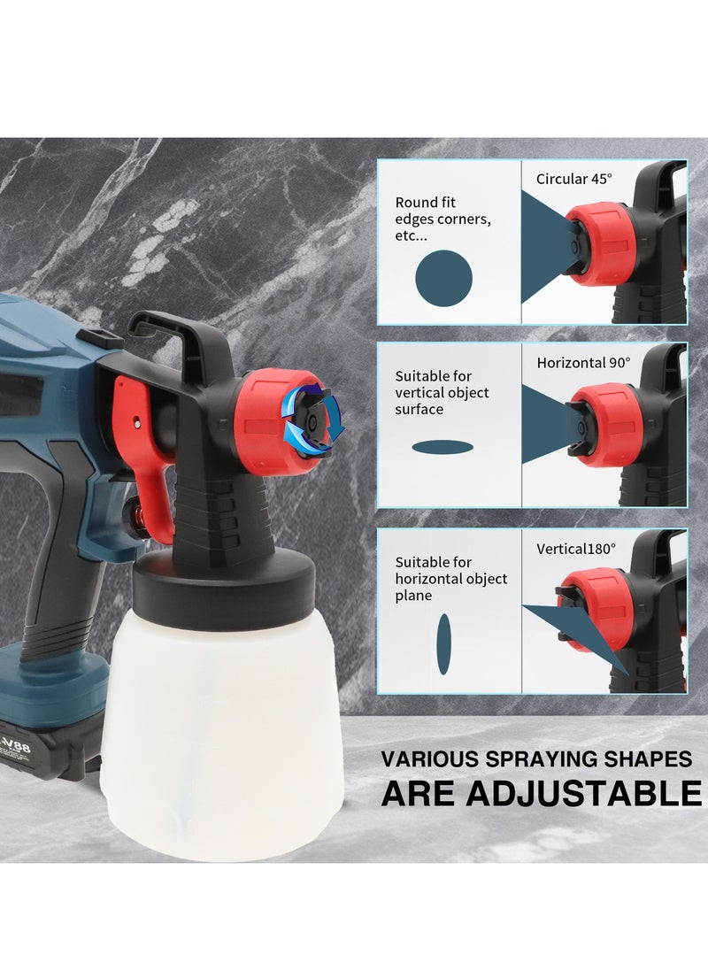 BOSS LIFE STYLE - Advanced Paint Sprayer with HVLP Technology, 1000ml Container, Jog Wheel Control, Detachable Design, Copper Nozzles, and Dual Rechargeable Batteries - Image 1
