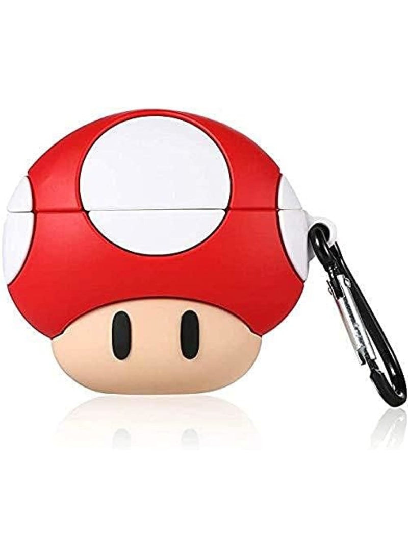 Luckam Case for Airpods Pro/for Airpods 3 Cute,3D Animal Fashion Character Silicone Cartoon Kawaii Airpod Skin Fun Funny Cool Keychain Design Kids Teens Girls Boys Cover Cases Air pods 3 (Mushroom) - Image 5