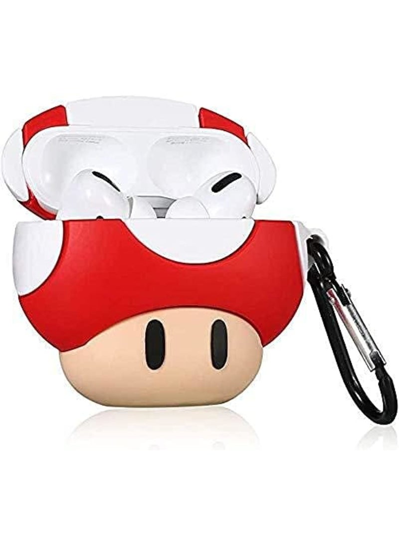 Luckam Case for Airpods Pro/for Airpods 3 Cute,3D Animal Fashion Character Silicone Cartoon Kawaii Airpod Skin Fun Funny Cool Keychain Design Kids Teens Girls Boys Cover Cases Air pods 3 (Mushroom) - Image 2