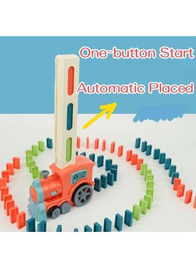 Generic - Domino Train Toy Automatic Domino Laying Electric Train with Sound Kids Building and Stacking Train Dominoes Game Toys for Boys Girls - Image 1