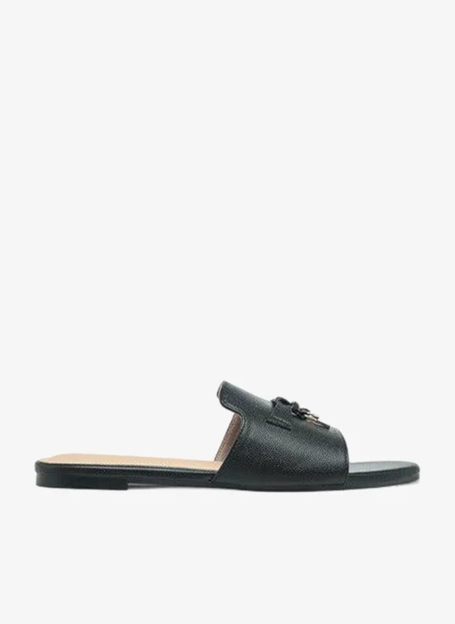 Women Lock Accent Slip-On Sandals