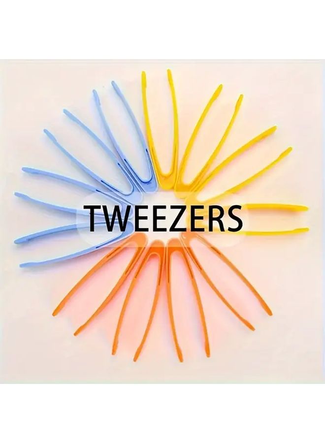 3 Pcs Random Color Durable Plastic Clips Bird Beak Tweezers Grip Learning Aids Plant Insect Research Tool First Aid Kit Tweezers - Image 3