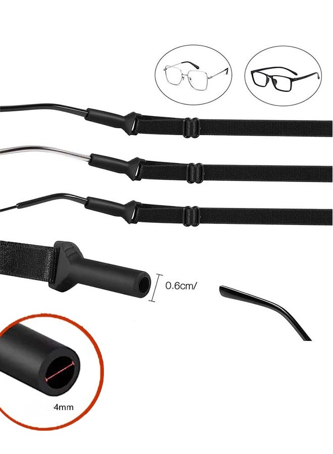 Generic 5 Pcs Adjustable Elastic Glasses Strap, No Tail Sunglasses Strap, Fit Anti-Slip Eyeglass Strap String, Universal Fit Rope Eyewear Retainer, Men, Women, and Children Universal Eyeglass Straps  - Image 2
