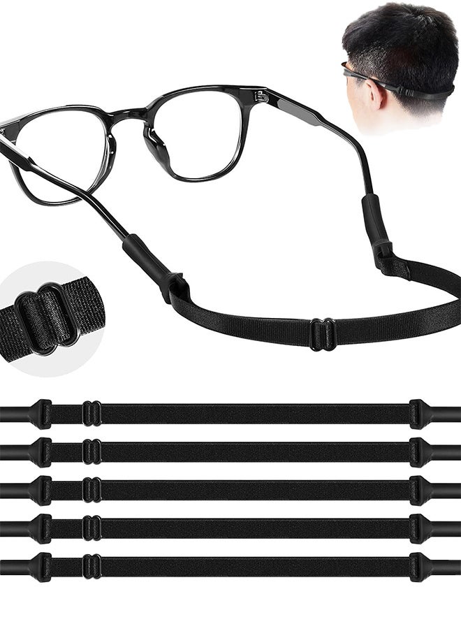 Generic 5 Pcs Adjustable Elastic Glasses Strap, No Tail Sunglasses Strap, Fit Anti-Slip Eyeglass Strap String, Universal Fit Rope Eyewear Retainer, Men, Women, and Children Universal Eyeglass Straps  - Image 1