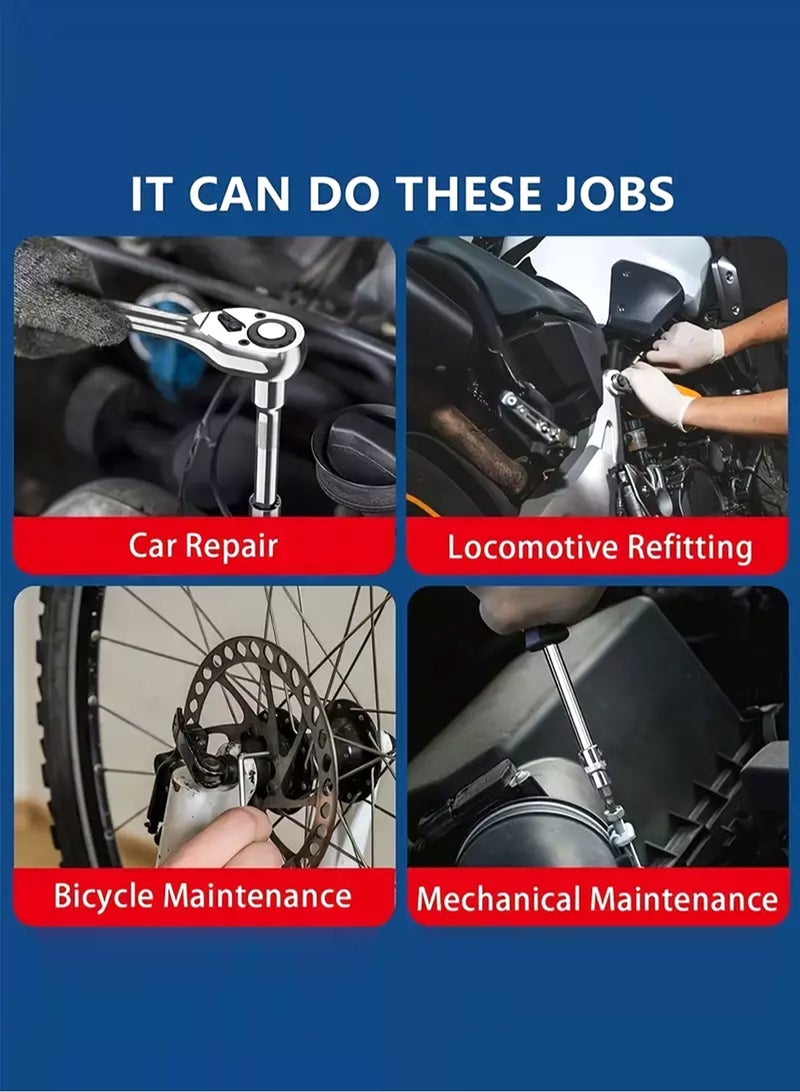 جي جوت 53 قطعة من السيارات الميكانيكية إصلاح السيارات وجع مأخذ عدة جنبا إلى جنب مجموعة الأجهزة - Image 4