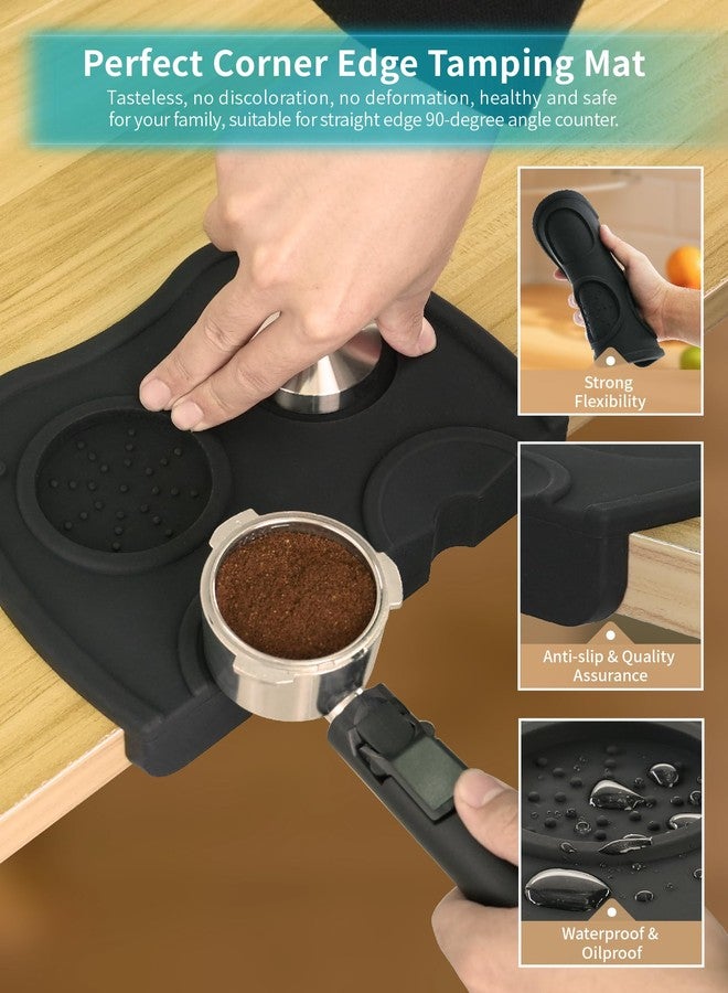 Gevi 3pcs Espresso Machine Accessories Set, Coffee Tamper, Knock Box, Tamper Mat, Silicone Pad, Espresso Dump Bin for Milk Coffee Cappuccino for Home Office - Image 4