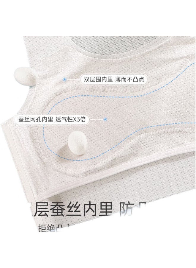 Mei Ya Ting ملابس داخلية للفتيات من ميياتينغ، حمالة صدر تدريب البلوغ للفتيات من 9-12 سنة، قميص داخلي لطلاب المدارس المتوسطة والابتدائية، حمالة صدر للأطفال، مجموعة من قطعتين، مقاس L - Image 2