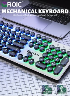 GROIC Gaming Keyboard and Mouse Set, LED Backlit Mechanical Feel Business Office Keyboard Colorful Breathing Backlit Gaming Mouse for Working or Primer Gaming, Office Device  - Image 2
