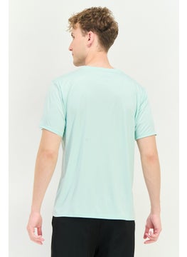 RBX Men Sportswear Fit Short Sleeves Training T-Shirt, Clearly Aqua  - Image 3