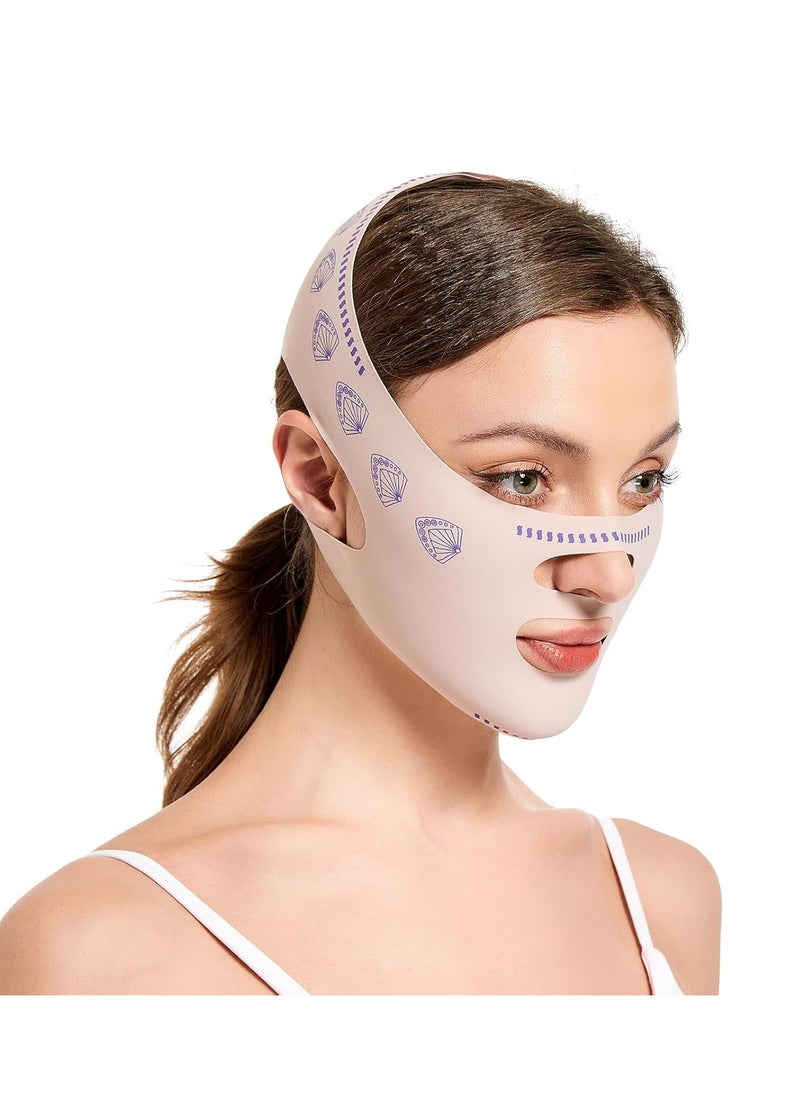 An Face Lifting Strap, V Line Thin Face Slimming Belt Chin Lift Mask for Men and Women, Double Chin Reducer Tape Soft High-Elastic Fit Bandage  - Image 1