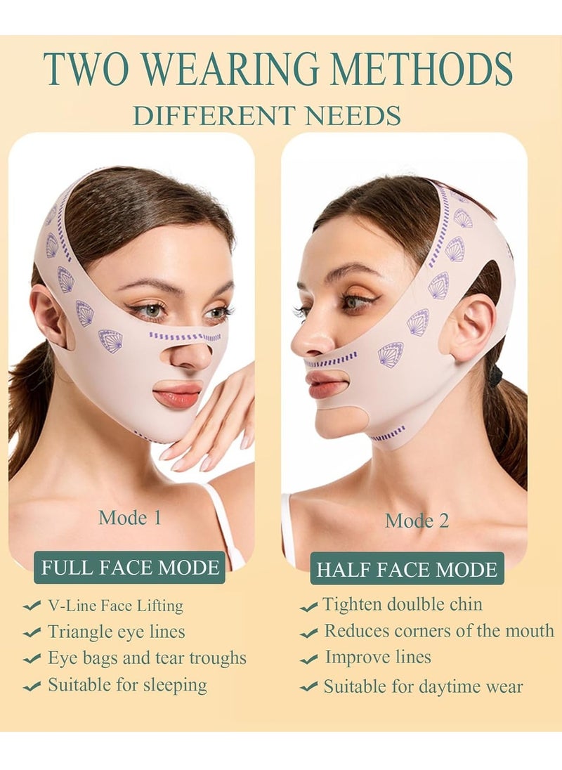 An Face Lifting Strap, V Line Thin Face Slimming Belt Chin Lift Mask for Men and Women, Double Chin Reducer Tape Soft High-Elastic Fit Bandage  - Image 3