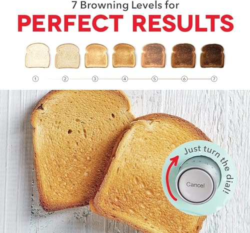 DASH Clear View Toaster - Compact Design with 7 Browning Levels & Clear-View Window, Extra-Wide Slot Large Toaster, 1-Touch Defrost, Reheat & Bagel Functions - Easy Clean Up Crumb Tray (Black) - Image 4