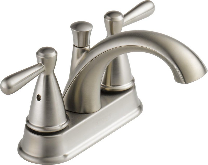 Peerless Bayside Centerset Bathroom Faucet Brushed Nickel Bathroom Sink Faucet Drain Assembly Brushed Nickel P99640LFBN