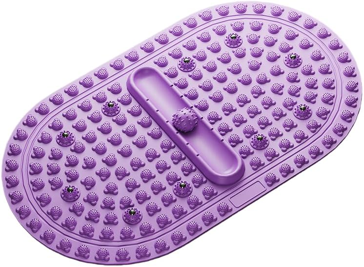 Pressure Point Massage Pad with Soft Silicone Surface – Non-Slip Yoga Mat for Home & Fitness, 75cm x 45cm Purple - Image 1