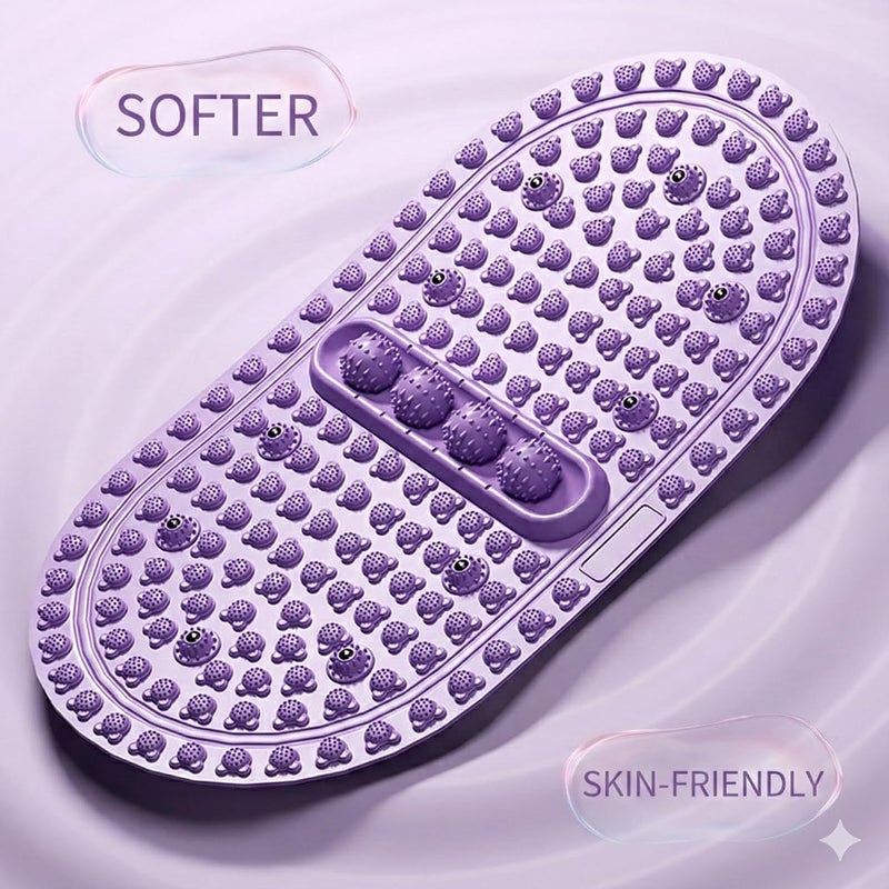 Pressure Point Massage Pad with Soft Silicone Surface – Non-Slip Yoga Mat for Home & Fitness, 75cm x 45cm Purple - Image 4