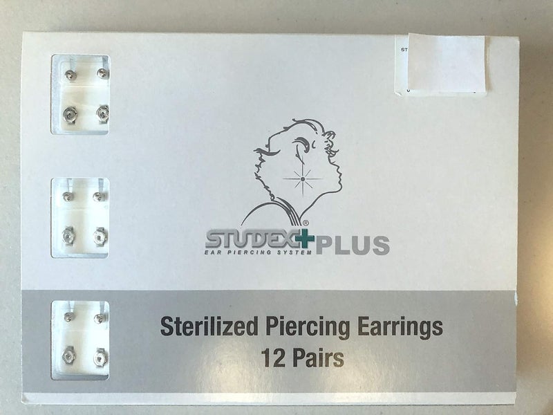 Studex Sterilized Stainless Steel Ear Studs - 12 Pairs with Locking Backs - Image 3