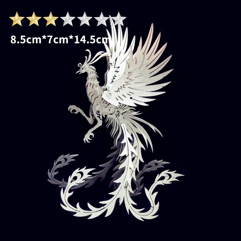 Steel Warcraft Phoenix Suzaku 3D Metal Model Mechanical Assembly Adult Handmade Puzzle Toy - Image 1