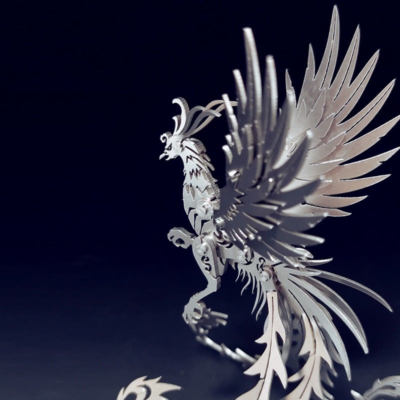 Steel Warcraft Phoenix Suzaku 3D Metal Model Mechanical Assembly Adult Handmade Puzzle Toy - Image 5