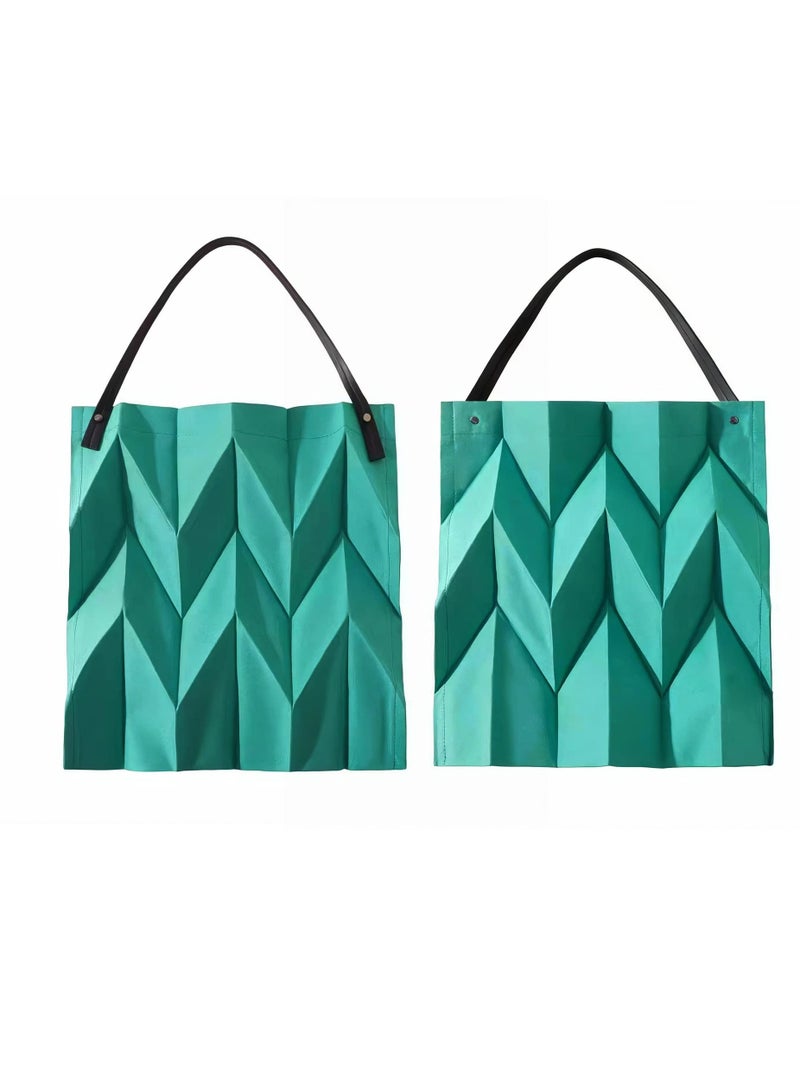 Excefore حقيبة قماشية نسائية، حقائب تسوق فنية قابلة للطي وإعادة الاستخدام، حقيبة كتف، حقائب تسوق لطيفة، هدايا ملهمة - Image 5