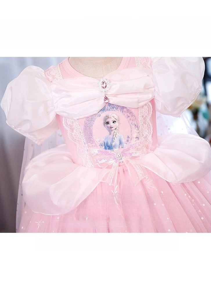 CALL PLAY Princess Dresses for Girls - Princess Costume with Long Cape for Girls Age 3-10 Year Old for Birthday Eid  Party - Image 3