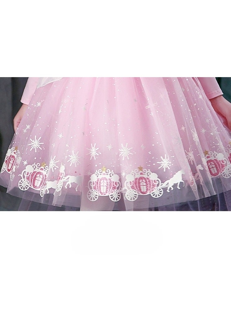 CALL PLAY Princess Dresses for Girls - Princess Costume with Long Cape for Girls Age 3-10 Year Old for Birthday Eid  Party - Image 5