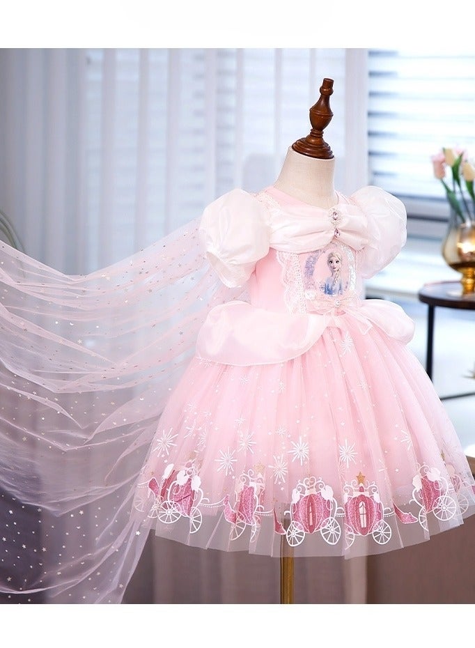 CALL PLAY Princess Dresses for Girls - Princess Costume with Long Cape for Girls Age 3-10 Year Old for Birthday Eid  Party - Image 4